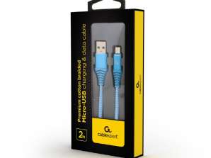 CableXpert Premium Micro-USB do ładowania danych 2 m CC-USB2B-AMmBM