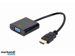 CableXpert HDMI to VGA/Audio Adapter Single-Port Black A-HDMI-VGA-04