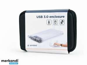Gembird USB 3.0 2.5 muhafaza 9,5 mm sürücüler için şeffaf EE2-U3S9-6