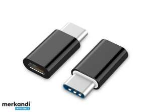 Adaptér CableXpert USB 2.0 Type-C (CM/AF) čierny A-USB2-CMmF-01