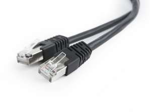 CableXpert FTP Cat5e patch kabel černý 1m PP22-1M/BK