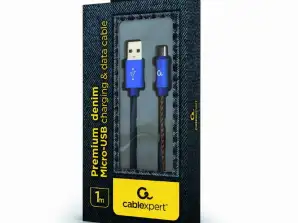 CableXpert Micro USB kabelis 1.8m CC-USB2J-AMmBM-1M-BL
