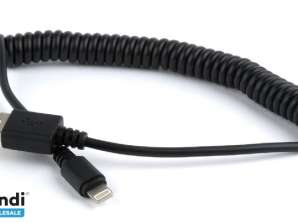 KabelXpert otočený bleskový kabel USB 1,5 m CC-LMAM-1,5M