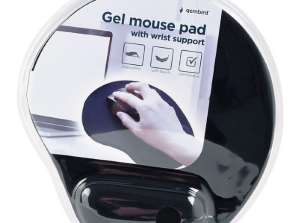 Gembird podloga za miša s gel ručnom utičnicom crna MP-GEL-BK