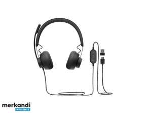Logitech Zone Wired Teams - Headphones - Headband - Calls & Music - Black - Binaural - Button 981-0