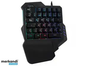 LogiLink Keyboard One-Hand Gaming med RGB - ID0181