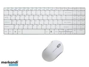 LogiLink Kabellos Tastatur   RF Wireless   Weiß   Maus enthalten ID0109