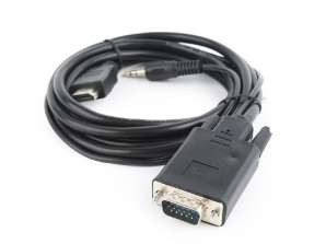 CableXpert HDMI to VGA/Audio Adapter Single-Port Czarny A-HDMI-VGA-03-6