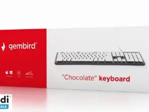 Gembird Chocolate Keyboard US Layout svart KB-CH-01