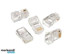 Modular connector 8P8C for solid LAN cable Pack of 10 LC-8P8C-001/10
