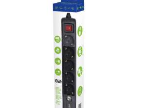 EnerGenie 5-fold power strip with integrated USB charger SPG5-U2-5