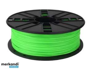 Gembird tisková struna (filament) PLA fluorescenční zelená 1.75 mm 1 kg 3DP-PLA1.75-01-FG