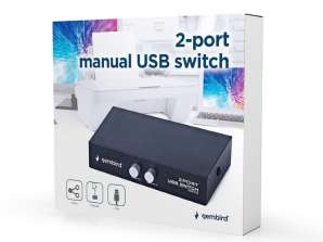 Gembird 2 portos kézi USB switch DSU-21
