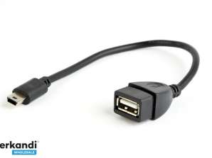 CableXpert USB OTG AF–Mini BM -sovitinkaapeli 0,15 m A-OTG-AFBM-002
