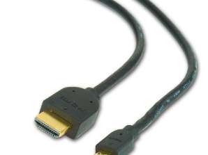 CableXpert HDMI Kabel samec na micro D-male černý kabel 3 m CC-HDMID-10