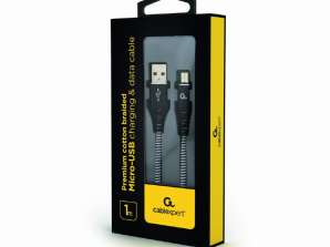CableXpert Micro-USB polnilni kabel 1m CC-USB2B-AMmBM-1M-BW