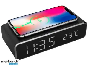 Gembird Digital Alarm Clock with Wireless Charging DAC-WPC-01