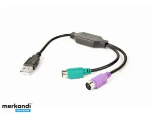 Convertidor USB a PS/2 CableXpert UAPS12-BK