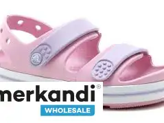 Çocuk Cırt Cırtlı Sandalet Crocs Crocband CRUISER 209423 PEMBE