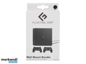 Flytande grepp Playstation 4 Pro och handkontroll väggfäste - Bunt (svart) - FG0125 - PlayStation 4