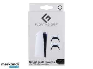 Floating Grip Playstation 5 Wall Mounts by Floating Grip - White Bundle - 368019 - PlayStation 5