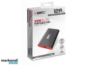 EMTEC SSD 128GB 3.2 Gen2 X210 bærbar SSD Blister ECSSD128GX210
