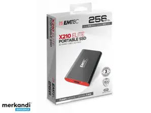 EMTEC SSD 256GB 3.2 Gen2 X210 kannettava SSD läpipainopakkaus ECSSD256GX210
