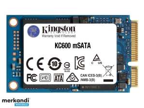 Kingston SSD KC600 mSATA 256 Go SATA3 SKC600MS/256G