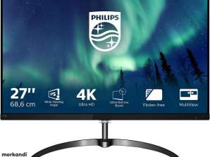 Philips E-line 276E8VJSB - LED monitör - 4K - 68,6 cm (27) - 276E8VJSB/00