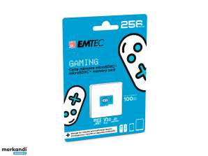 EMTEC 256GB microSDXC UHS-I U3 V30 žaidimų atminties kortelė (Mėlyna)