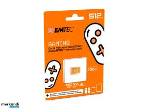 EMTEC 512GB microSDXC UHS-I U3 V30 Gaming Memory Card (Orange)
