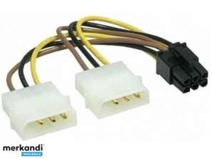 CableXpert Molex (4-pin) - PCI-E (6-pin) - Male/Female CC-PSU-6