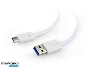 Cablexpert USB A - USB C - USB 3.2 Gen 1-600 Mbit/s - Hvit CCP-USB3-AMCM