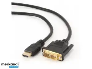 CableXpert 0.5m - HDMI - DVI - Vīrietis - Vīrietis - Zelts CC-HDMI-DVI-0.5M