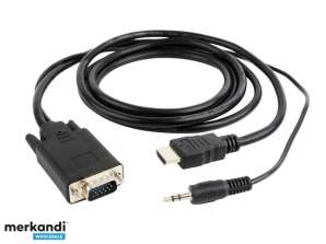 CableXpert 3 m - VGA - HDMI + 3,5 mm - samec - samec - 1920 x 1080 px A-HDMI-VGA-03-10