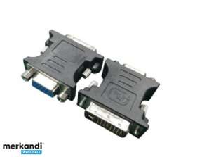 CableXpert DVI-A - VGA 15 kontaktu - melns - metālisks A-DVI-VGA-BK