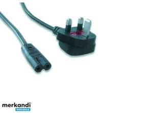 CableXpert Великобритания захранващ кабел (C7), 3 A, 6 фута - PC-187-ML7