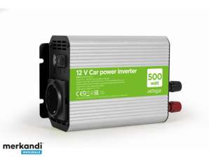 EnerGenie power adapter/inverter Car 500W Aluminium black EG-PWC500-01