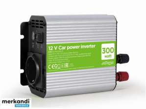 EnerGenie EG-PWC300-01 güç adaptörü/invertör Araba 300W Alüminyum Siyah EG-PWC300-01