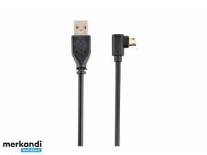 КабельXpert Двусторонний прямоугольный кабель Micro USB, 1.8m, CCB-USB2-AMmDM90-6