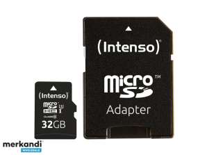 Intenso 32 GB - MicroSDHC - 10 osztály - UHS-I - 90 MB / s - 3. osztály (U3) 3433480