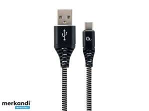 Câble CableXpert USB Type-C avec connecteurs métalliques, 1 m, noir - CC-USB2B-AMCM-1M-BW