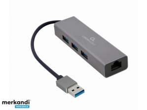 CableXpert USB-AM-kontakt til Gigabit Ethernet-nettverks-LAN-adapter – A-AMU3-LAN-01