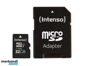 Intenso MicroSD 32GB + адаптер CL10, U1 (блистер)