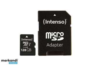 Intenso MicroSD 128 ГБ + адаптер CL10, U1 (блистер)
