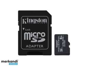 Carte microSDHC industrielle Kingston 8 Go C10 A1 pSLC + adaptateur SD SDCIT2/8 Go