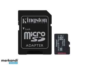 Kingston 32GB Pramoninė microSDHC C10 A1 pSLC kortelė + SD adapteris SDCIT2/32GB