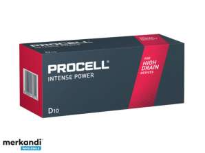 Batería Duracell PROCELL Intense Mono, D, LR20, 1.5V (paquete de 10)