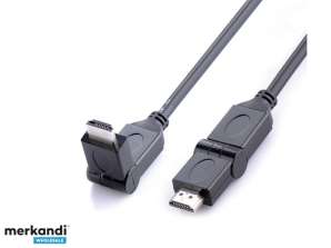 Reekin HDMI-kabel - 1,0 meter - FULL HD 270 grader (høj hastighed m. Ethernet)