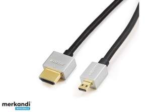 Cable HDMI Reekin - 1,0 metros - FULL HD Ultra Slim Micro (Hi-Speed w. Eth.)